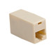 In-Line Twisted Pair Coupler, Female RJ45 to Female RJ45, Almond - 1pc in Clamshell - 106211C In-Line Twisted Pair Coupler, Female RJ45 to Female RJ45, Almond - 1pc in Clamshell - 106211C
